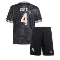 Fotballdrakt Barn Juventus Federico Gatti #4 Tredjedraktsett 2025-26 Kortermet (+ Korte bukser)